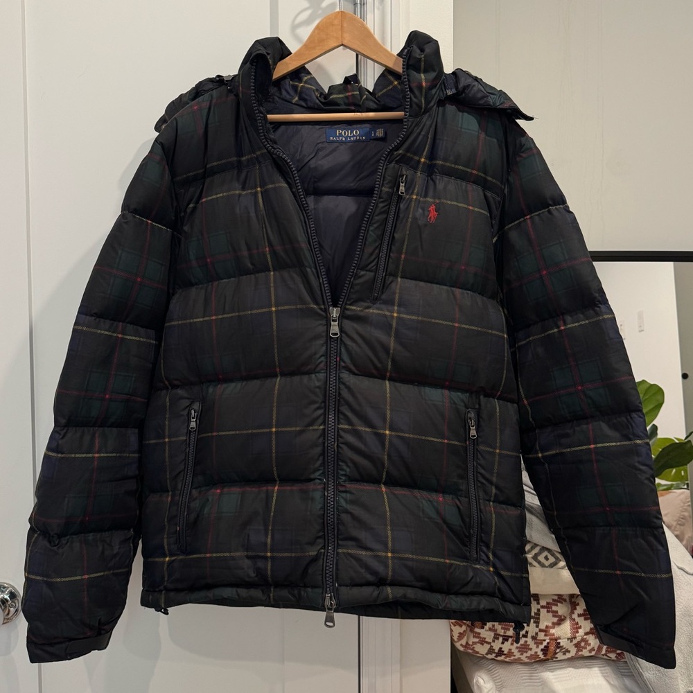 Polo by Ralph Lauren Men's Plaid Heritage Tartan Puffer Jacket